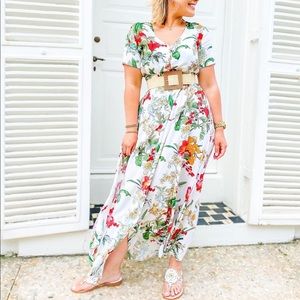 Floral maxi dress.